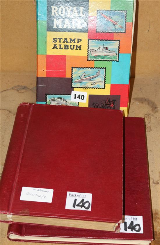 Stamp albums and loose stamps